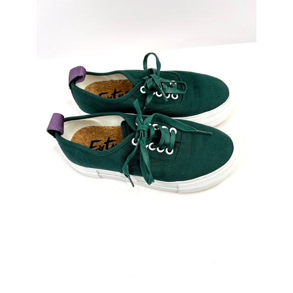 Eytys Mother Canvas Flat Shoes Sneakers Bottle Green Women's Size 6 - Picture 5 of 12